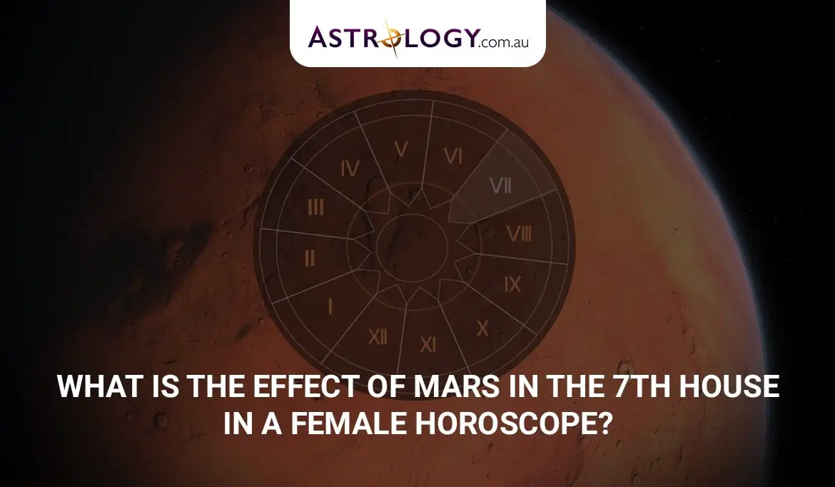 What is the effect of Mars in the 7th house in a female horoscope?